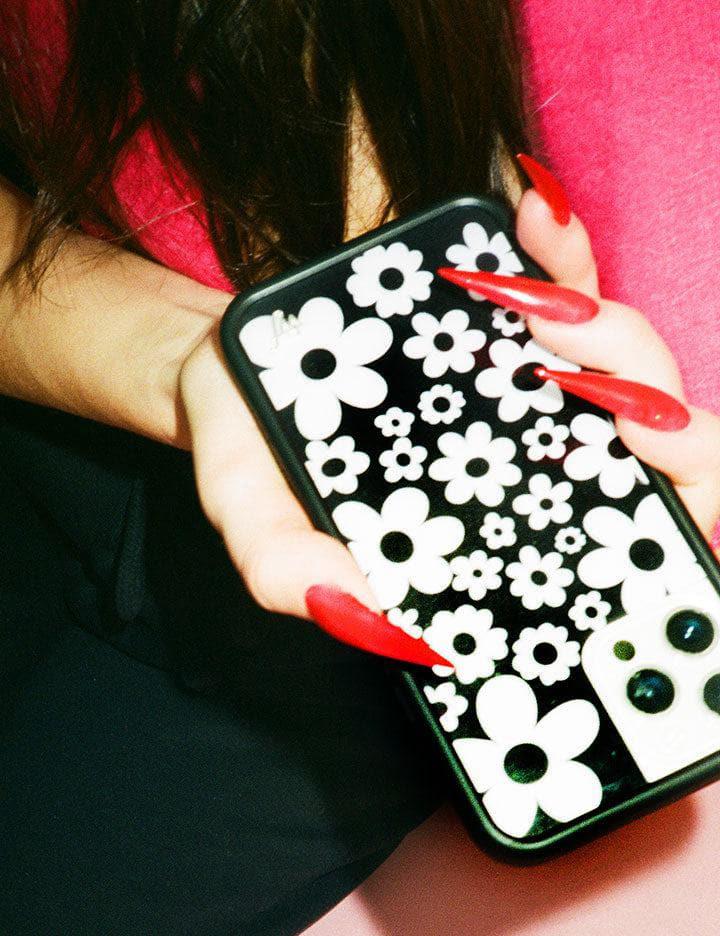 Wildflower Bloom Iphone 13 Mini Cases Black and White  USA |  ZQRL-64231