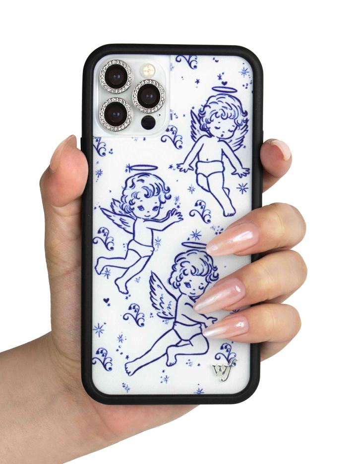 Wildflower Cherubs Iphone 14 Plus Cases Blue  USA |  CKRH-93876